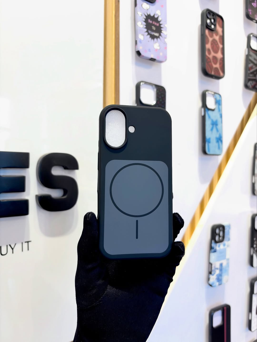 Black Silicone Phone Case ( 16 Plain )