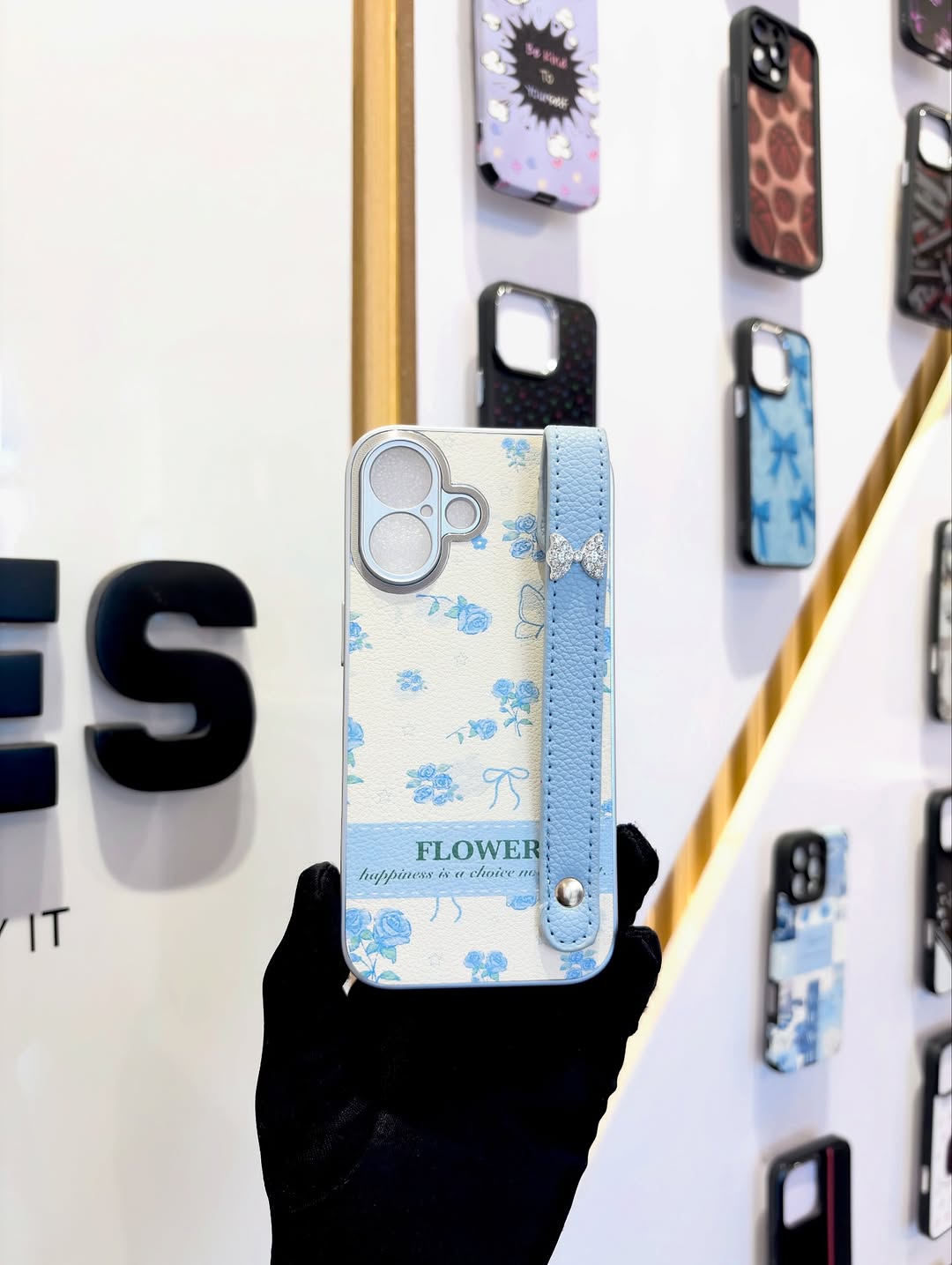 Flower Shiny Leather case ( 16 Plain )